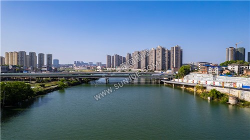 阅江府河面看隆回三桥-紫霞园大桥