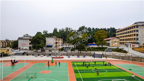 学校篮球场与跑道-五里中学