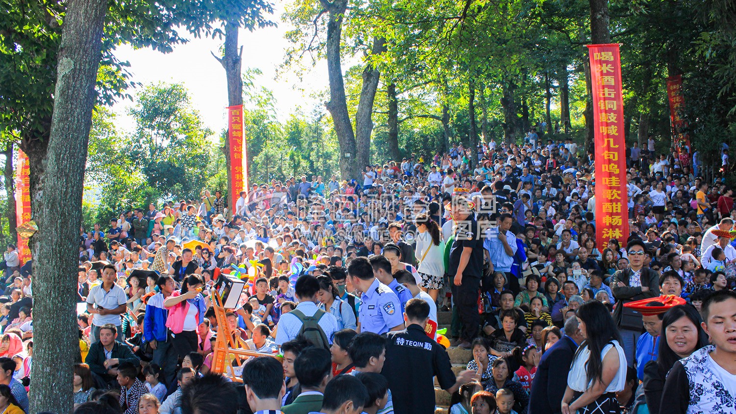 崇木凼古树林人山人海-2015隆回花瑶讨僚皈活动