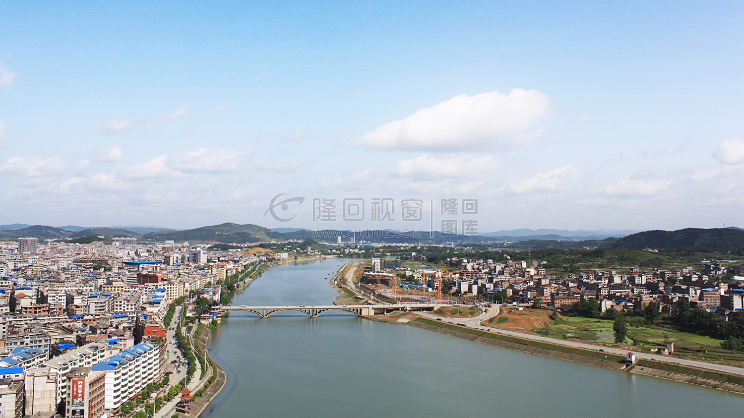 隆回县城-赧水河岸两边