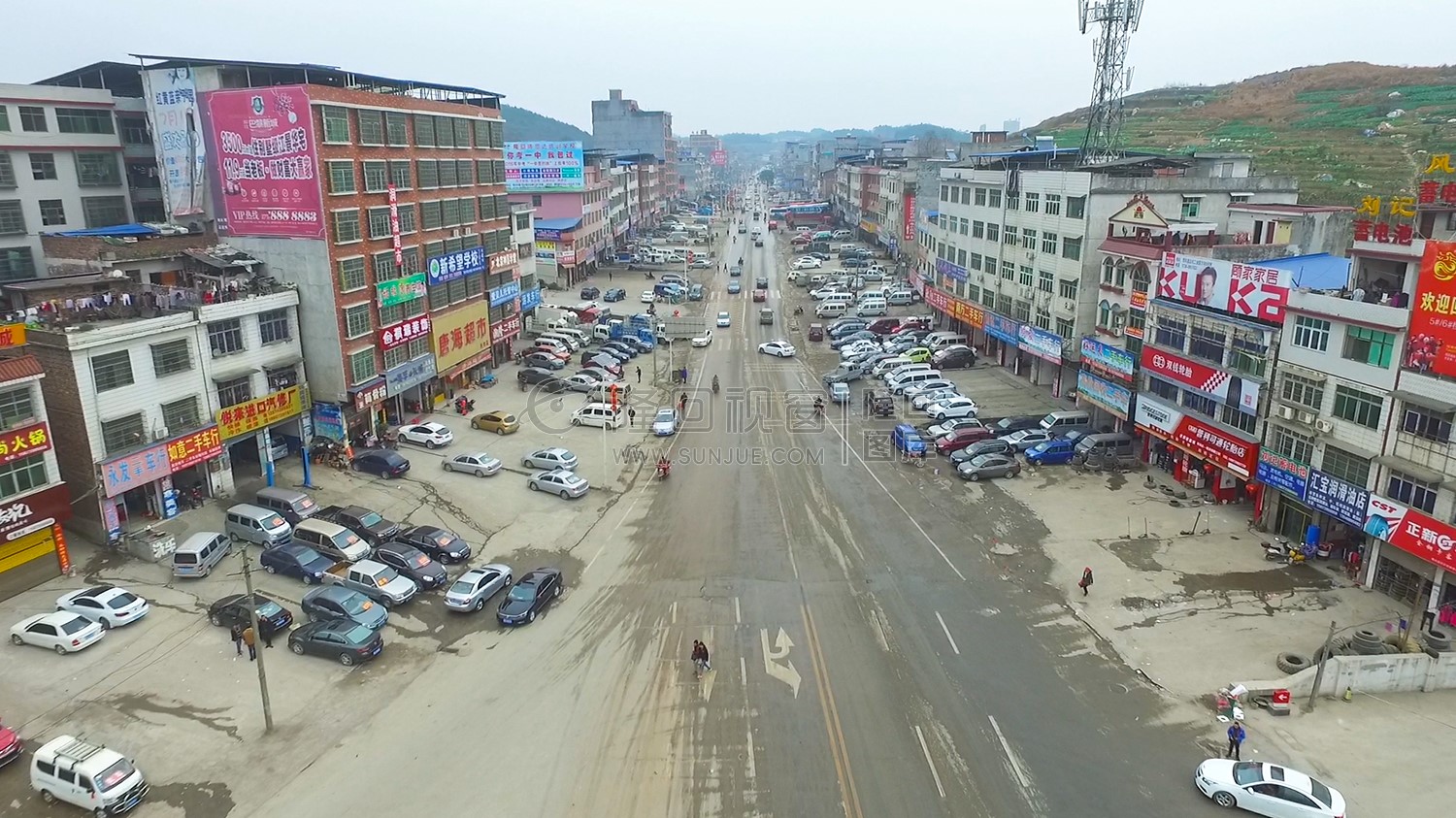 环城路-九龙学校校门-隆回县城-2017年春节期间