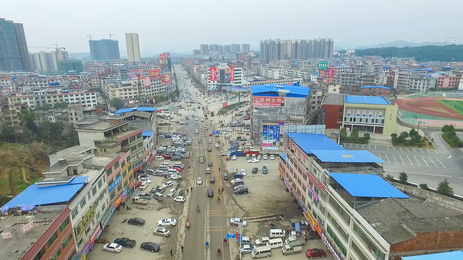 环城路-隆回总站红绿灯-隆回县城-2017年春节期间