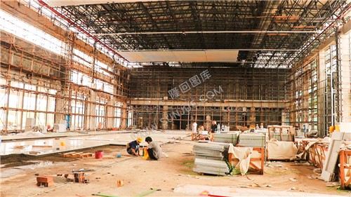 候车大厅装修中-隆回高铁站-建设中实拍