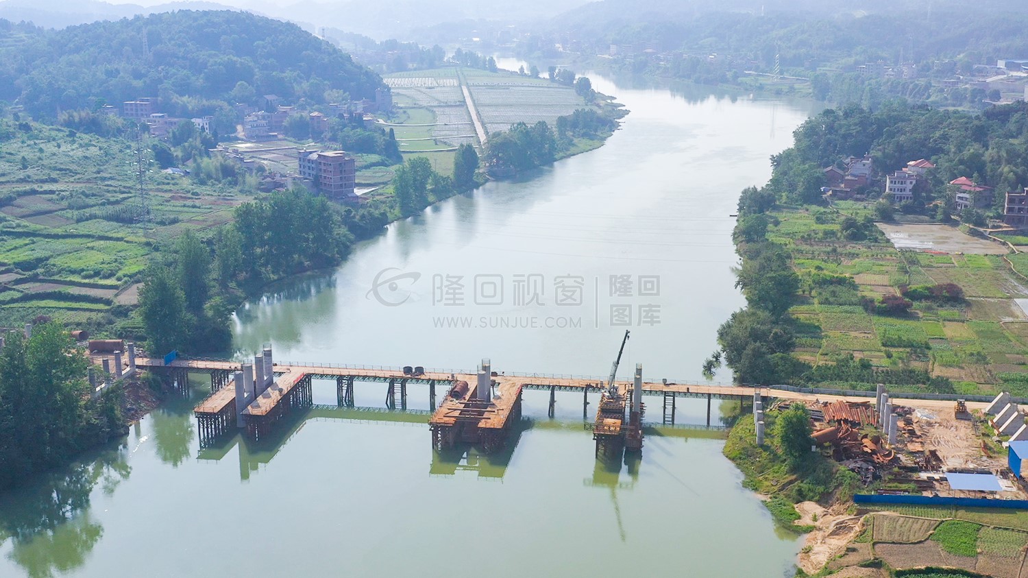 建设中的白沙湾大桥-沙坪古樟-隆回最大的樟树！