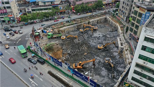 朝阳大厦开挖-北山岔路口