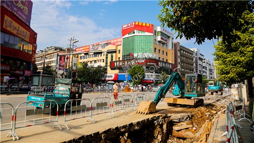 梨子园路口-隆回地下街人防工程-管道铺设