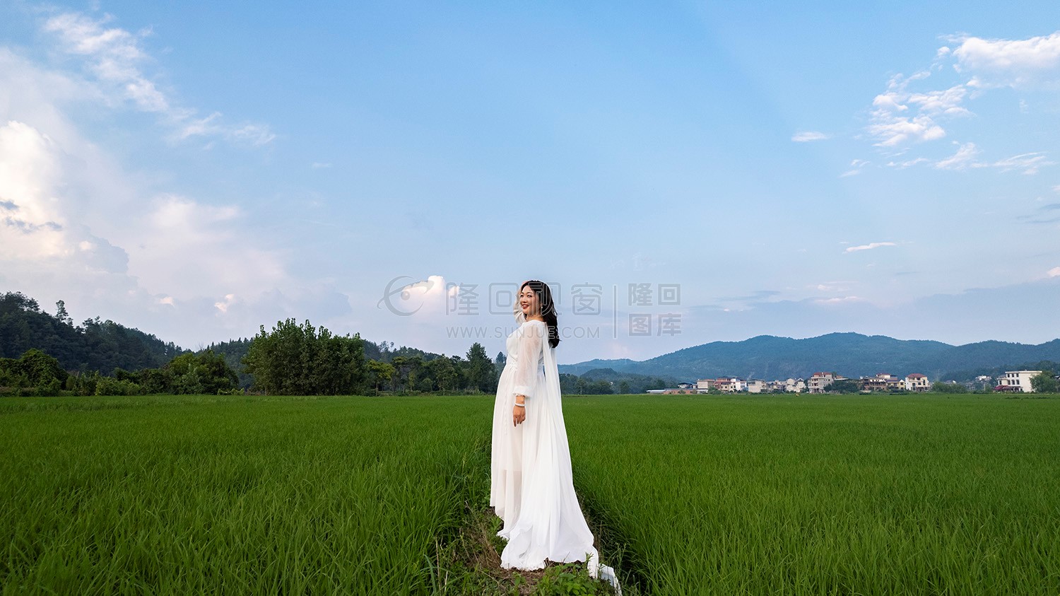 田园风光人像照