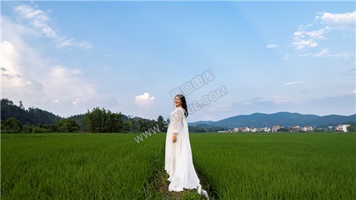 田园风光人像照