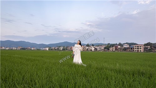 田园风光人像照