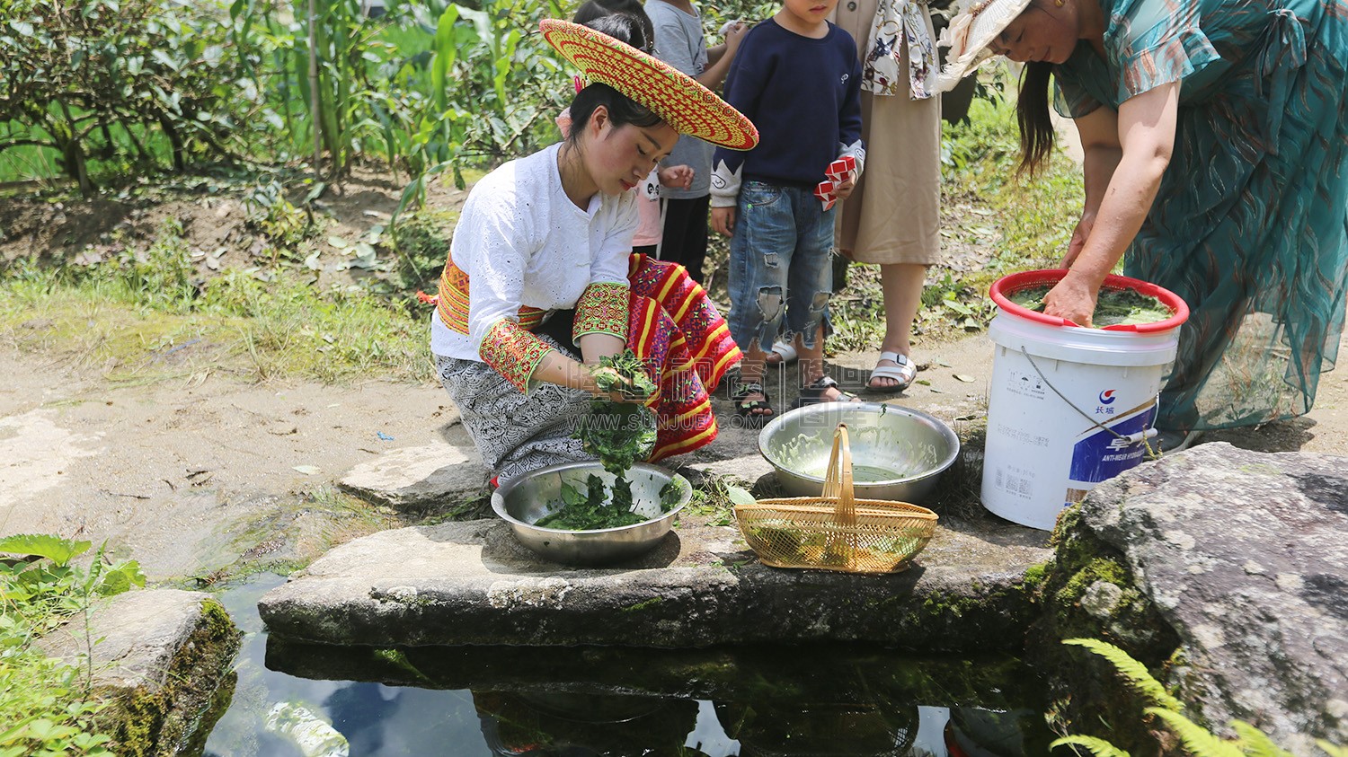 捣碎叶子-神仙豆腐