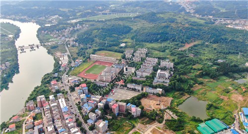 隆回二中上空航拍