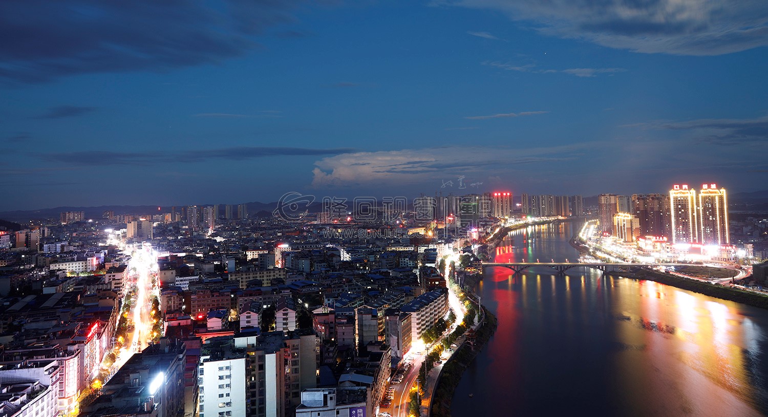 隆回县城夜景
