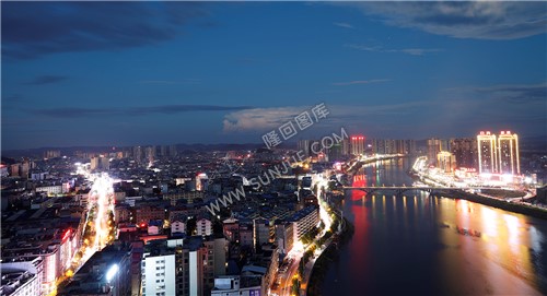 隆回县城夜景