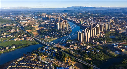 隆回县城清晨风光