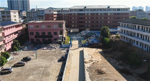 航拍正面改造中