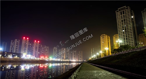 隆回赧水河畔夜景