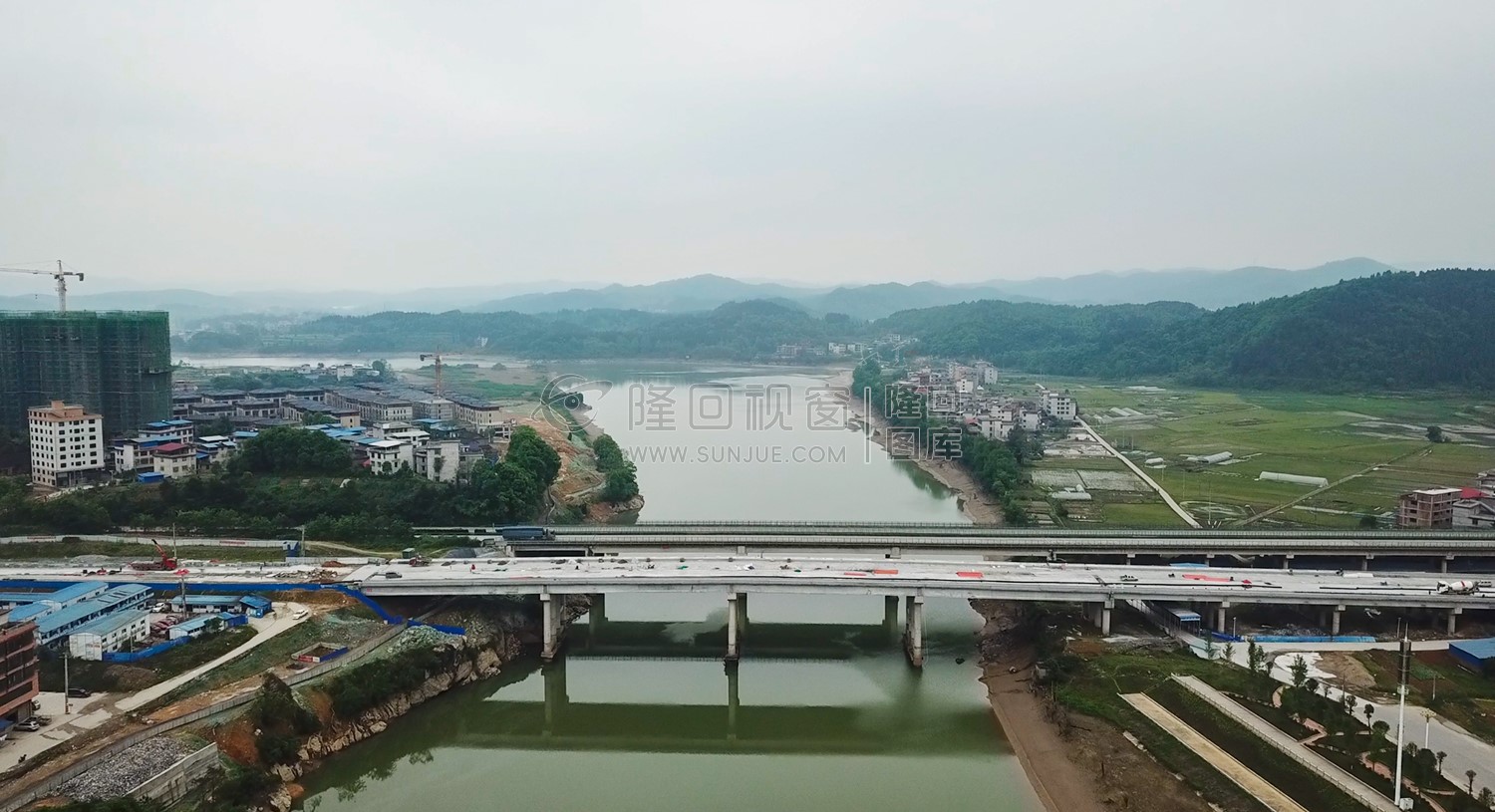 航拍阅江府方向