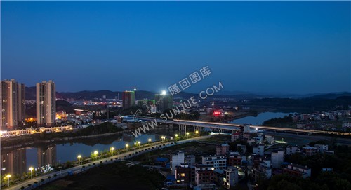 紫霞园大桥上的白转黑延时夜景拍摄