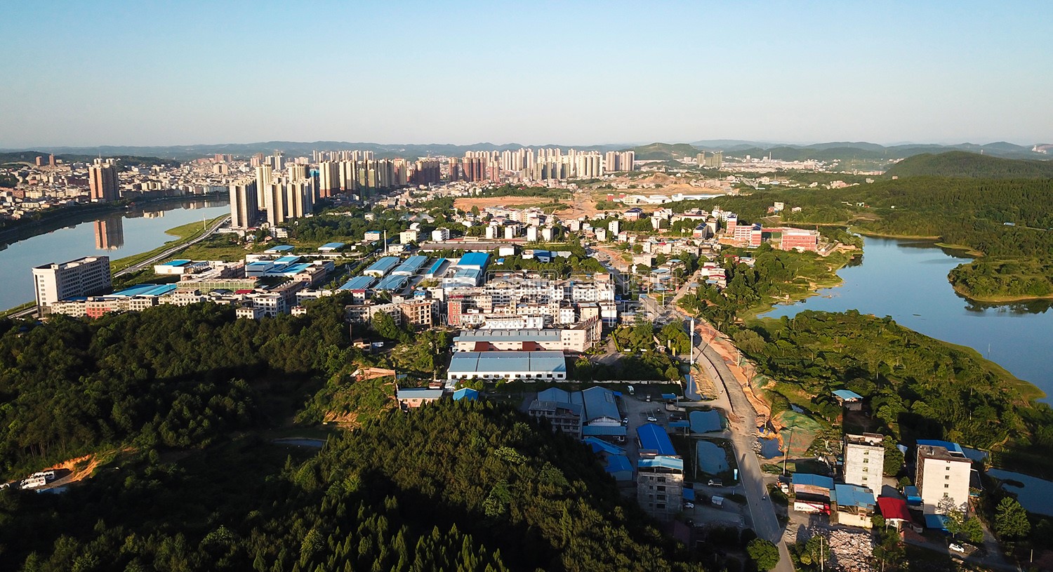 隆回城南区域航拍