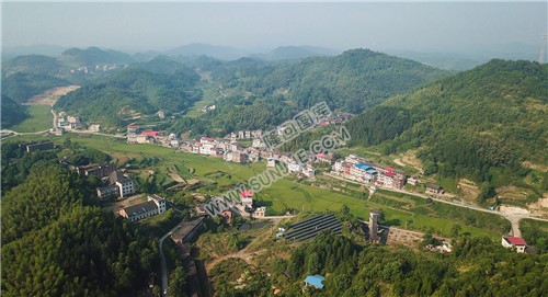 航拍斜岭村