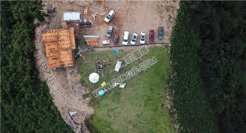 航拍滑翔伞基地