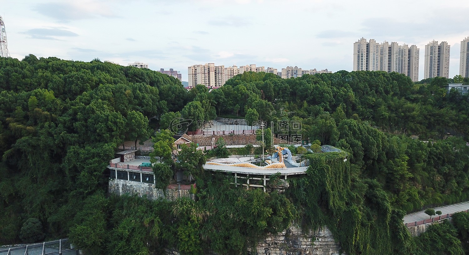 公园龙形雕像处