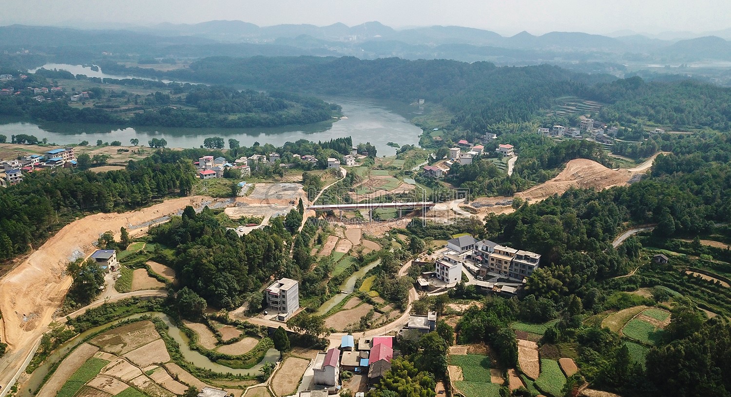 龙眼村处架设的桥