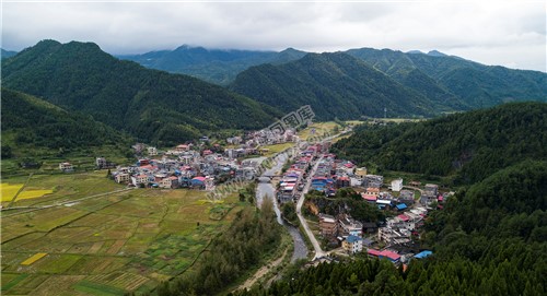 航拍苏河村村落
