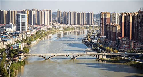 隆回大桥与赧水河风光