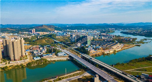 紫霞园大桥秋天风光