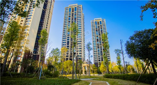 江语城小区花园秋天风景