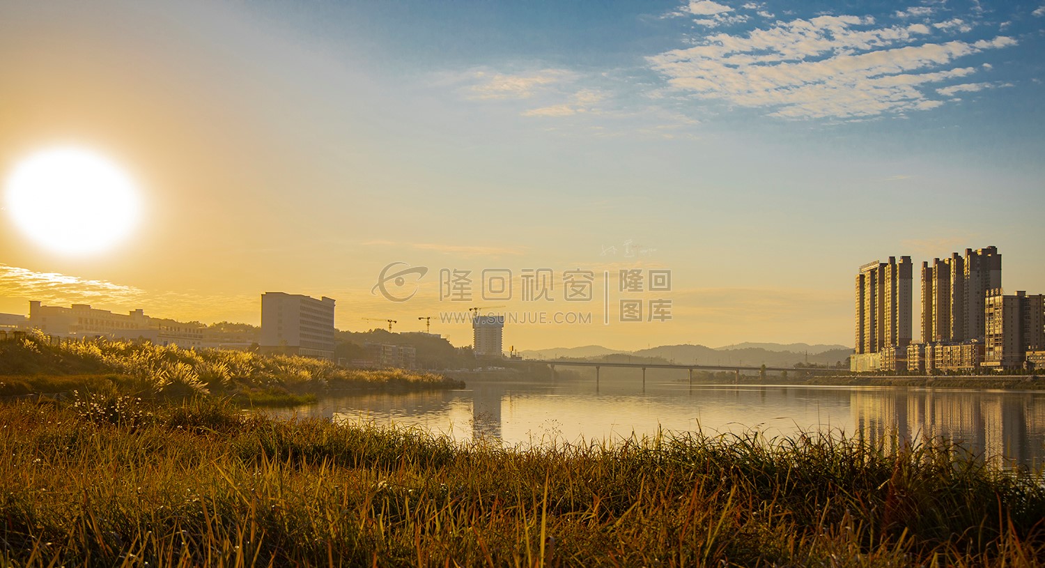 隆回夕阳，赧水河畔的秋天