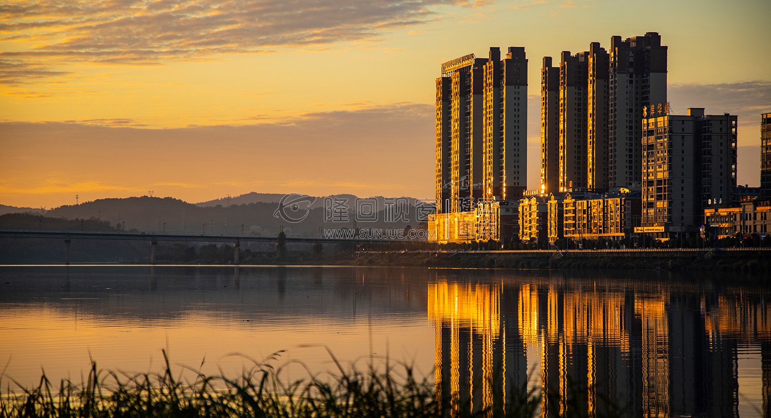 隆回夕阳，赧水河畔的秋天