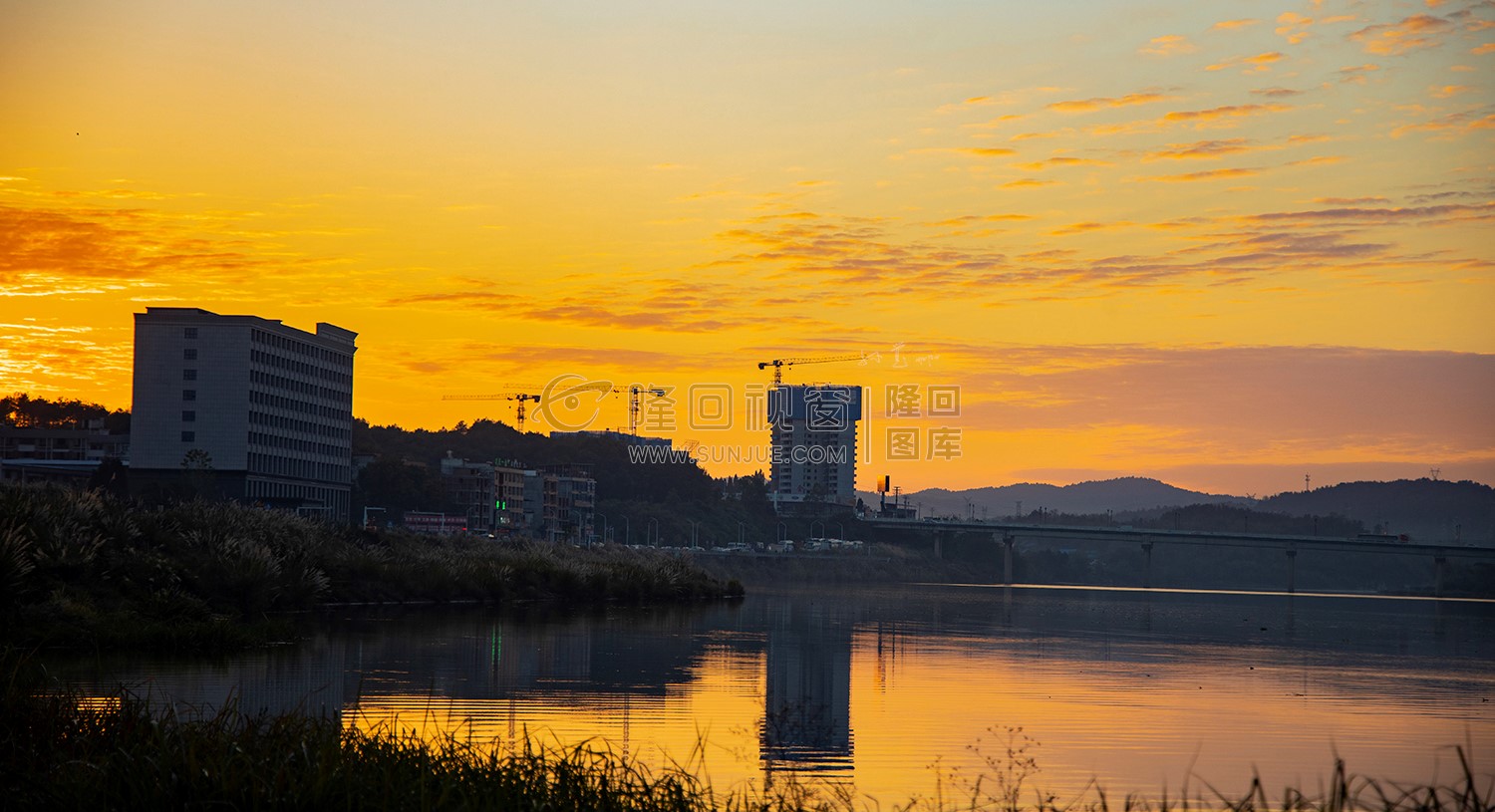隆回夕阳，赧水河畔的秋天
