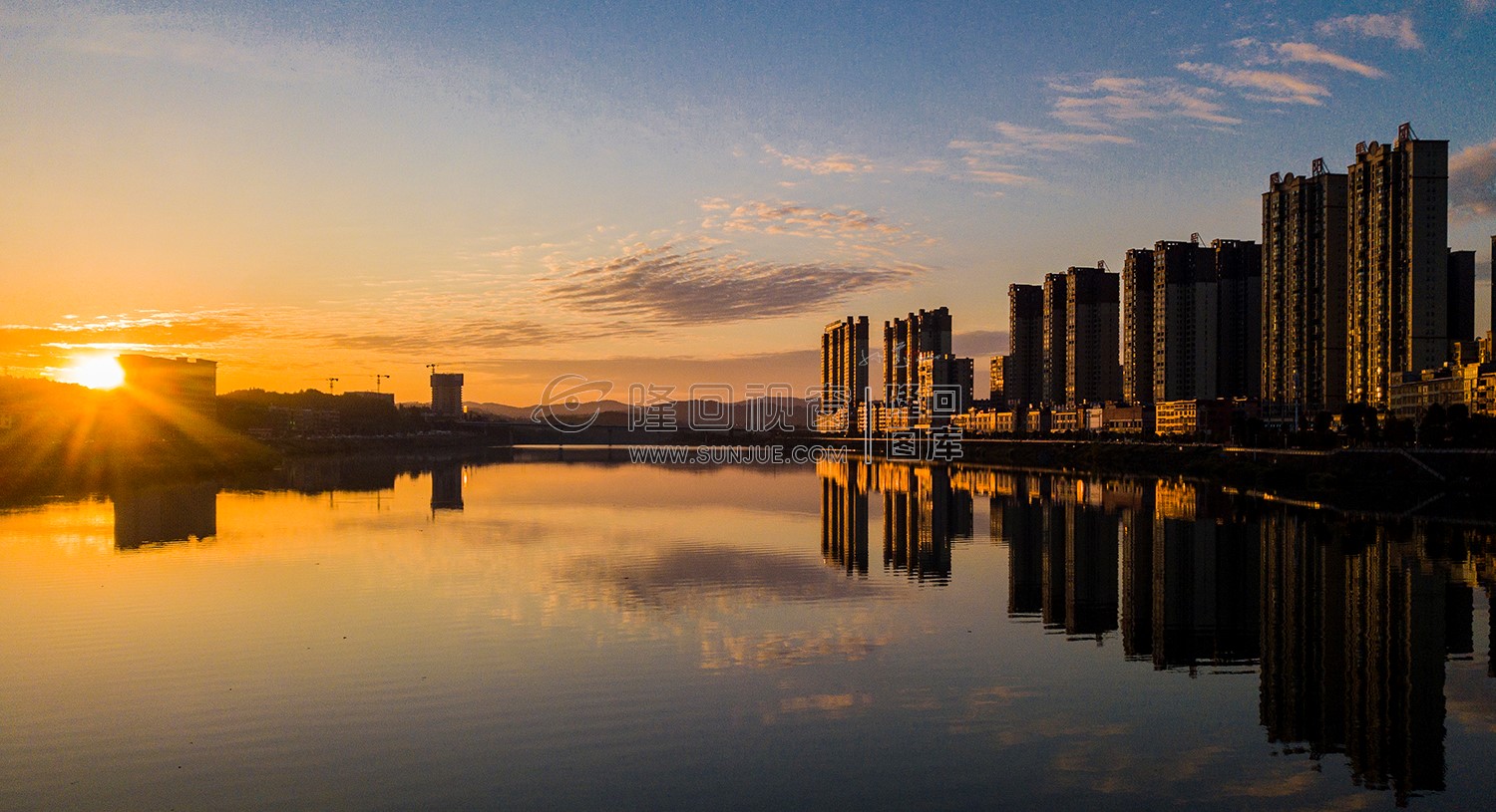 隆回夕阳，赧水河畔的秋天