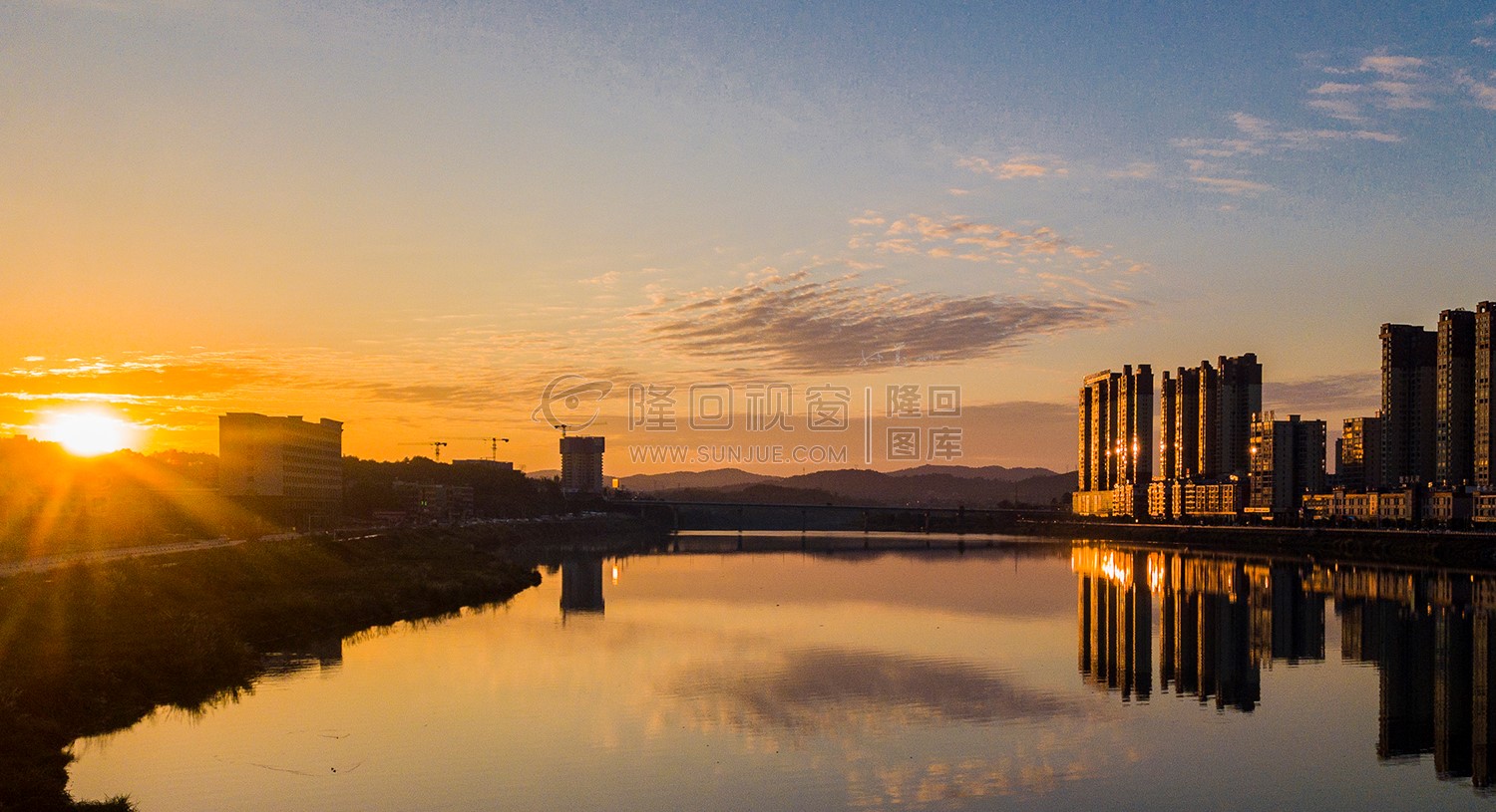 隆回夕阳，赧水河畔的秋天
