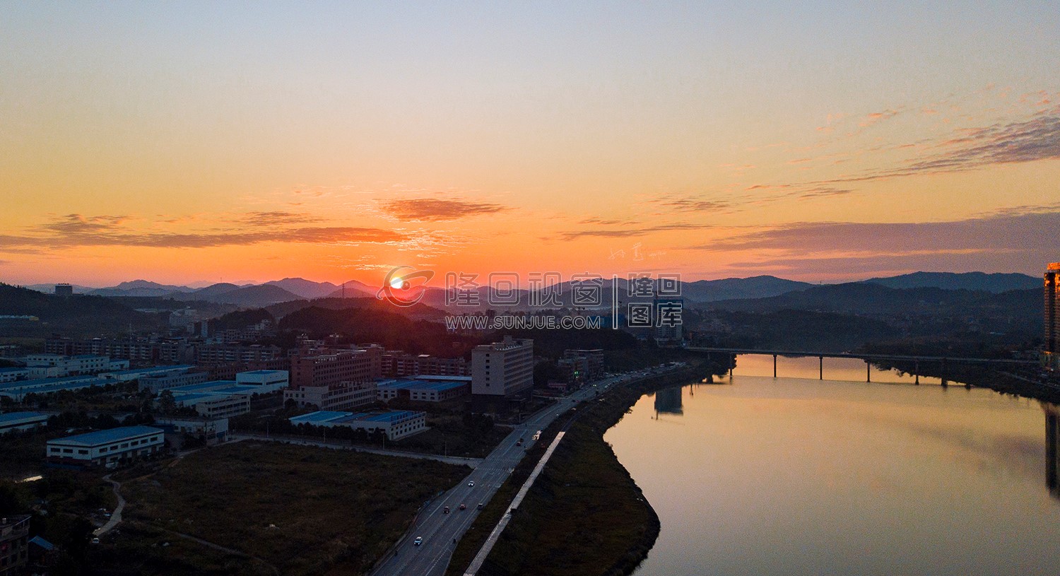 隆回夕阳，赧水河畔的秋天
