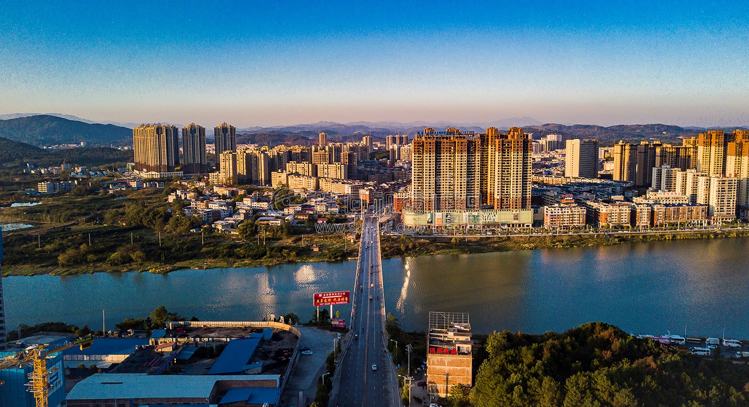 隆回二桥夕阳美景