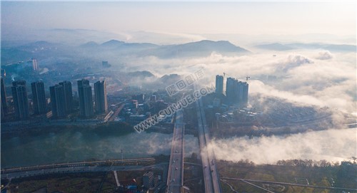 隆回三桥的晨雾