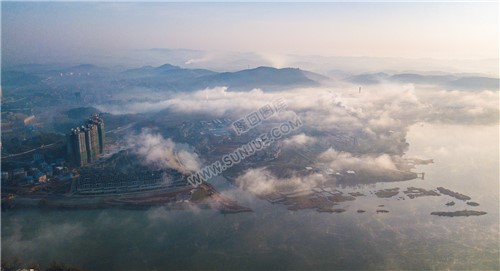 隆回工业园晨雾