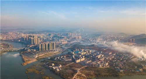 隆回工业园晨雾