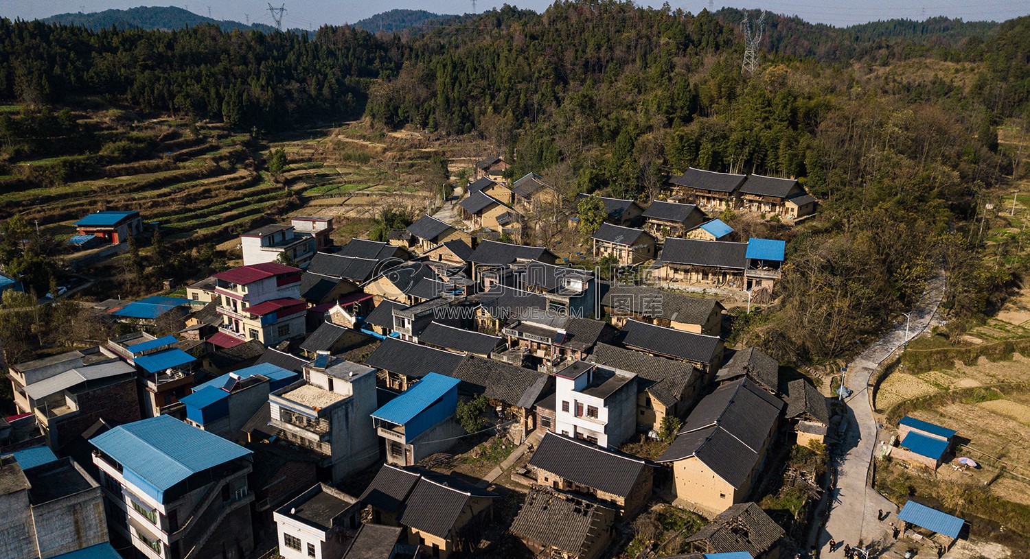 土砖瓦屋村落‘