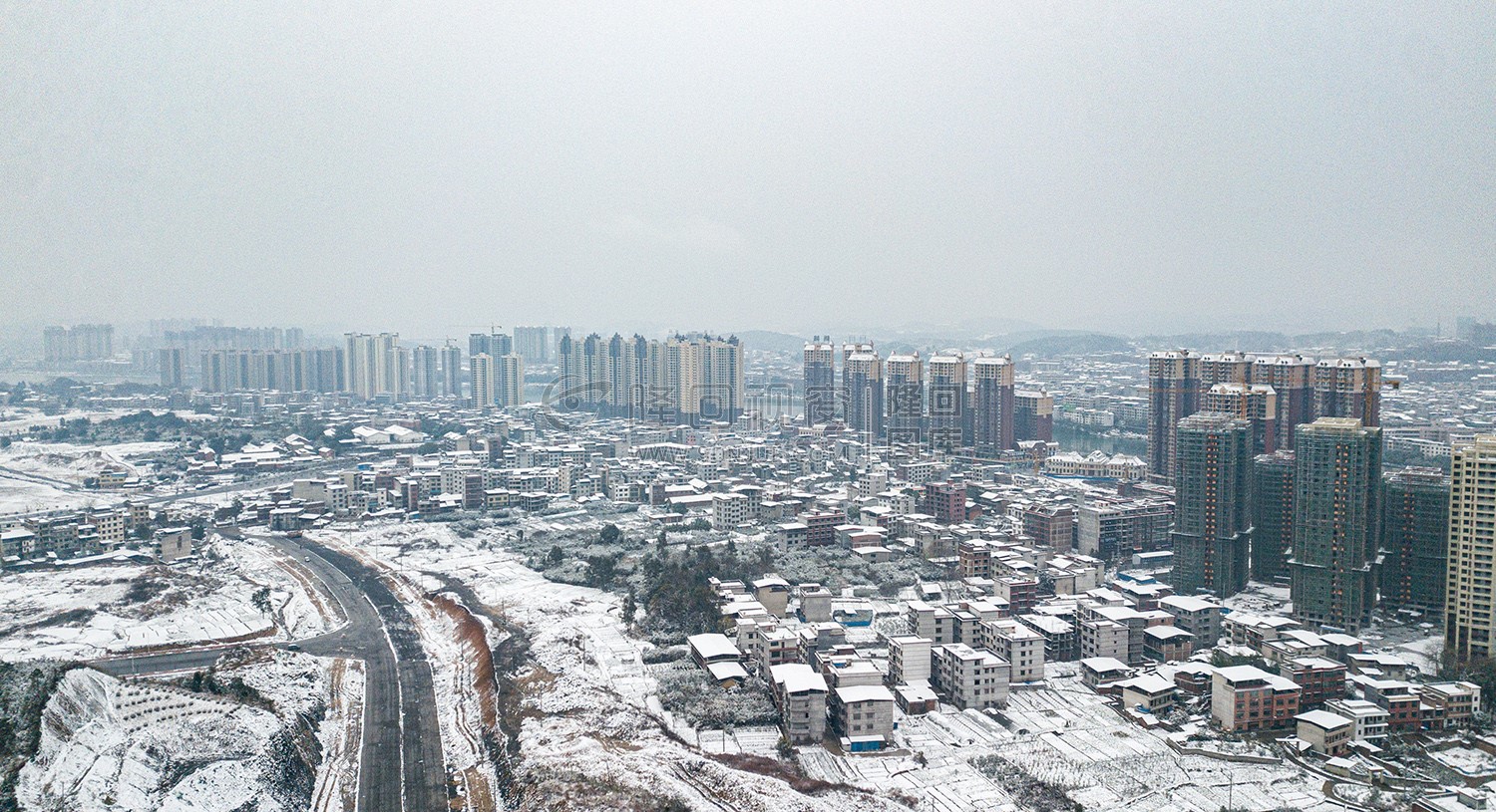 城南方向雪景