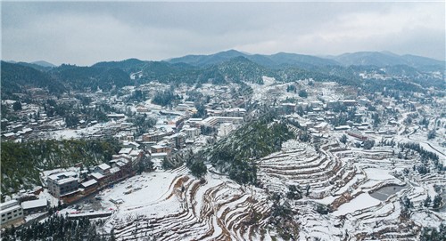 虎形山瑶族乡的雪景