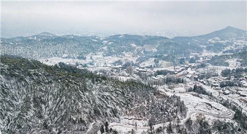 虎形山瑶族乡的雪景