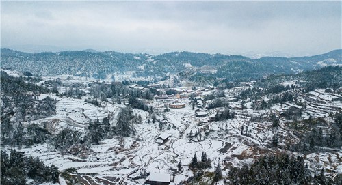 虎形山瑶族乡的雪景