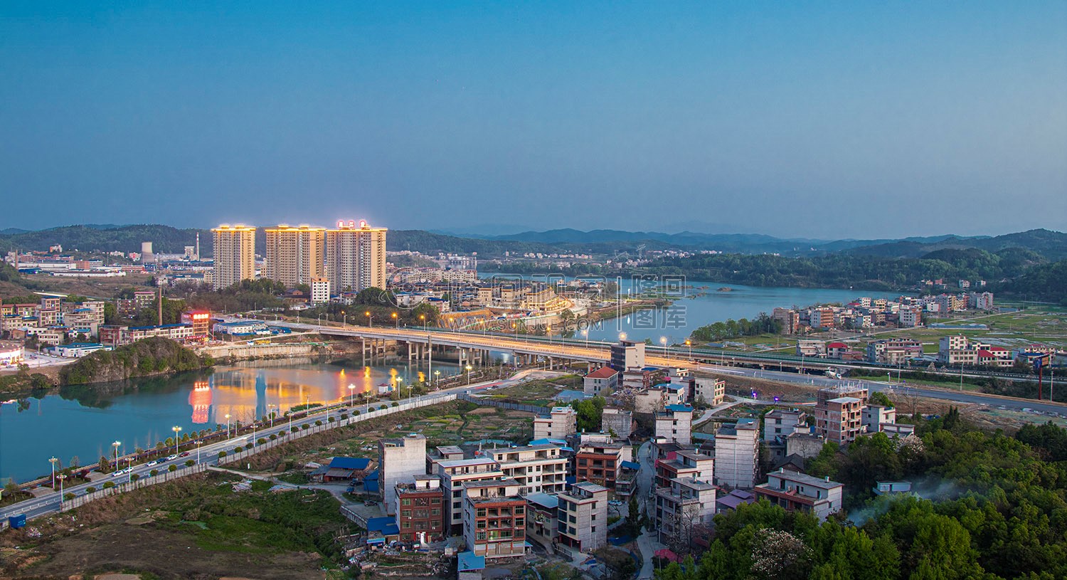 隆回三桥延时、紫霞园大桥月亮湾夜景
