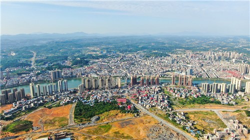 隆回城南区域航拍