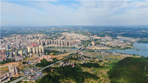 隆回城南区域航拍