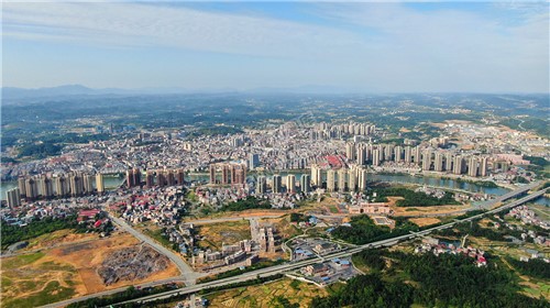 隆回城南区域航拍